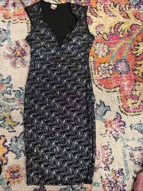 Black sequin bodycon dress
